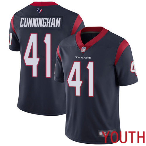 Houston Texans Limited Navy Blue Youth Zach Cunningham Home Jersey NFL Football #41 Vapor Untouchable
